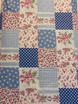 Patchwork mintás pamutvászon