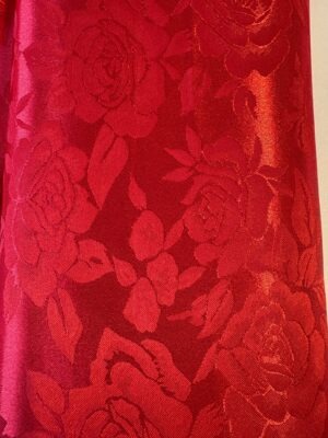Elegáns selyem brokát anyag piros