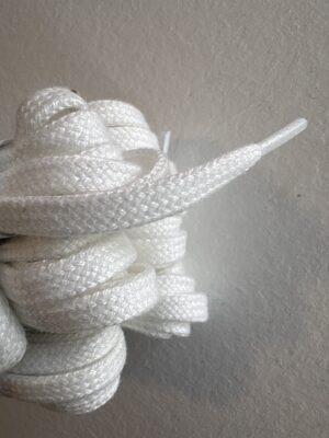 Közép vastag lapos 100 cm (3mm) fehér cipőfűző