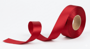 Elegáns fényes szatén szalag piros 4 cm
