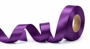 Elegáns fényes szatén szalag lila 5 cm