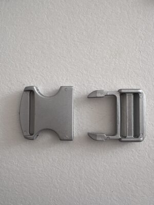 Heveder csat 4 cm szürke