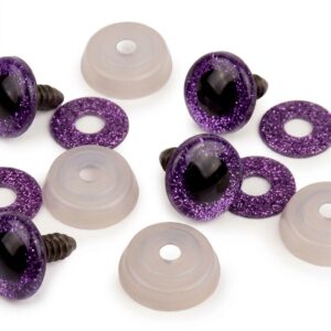 Biztonsági szem 3D csillogós lila 20mm